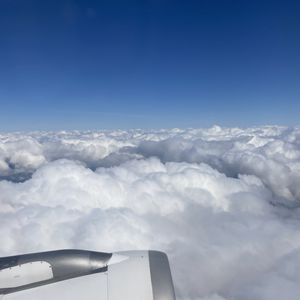 Preview wallpaper clouds, sky, height, turbine, flight