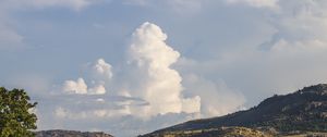 Preview wallpaper clouds, sky, hills, slope