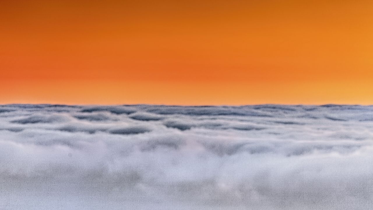 Wallpaper clouds, sky, horizon, gradient