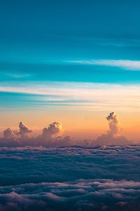 Preview wallpaper clouds, sky, horizon, height, thick