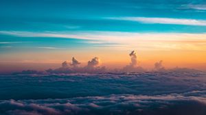 Preview wallpaper clouds, sky, horizon, height, thick