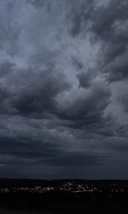 Preview wallpaper clouds, sky, lights, dark