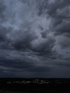 Preview wallpaper clouds, sky, lights, dark
