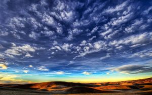 Preview wallpaper clouds, sky, lines, patterns, desert