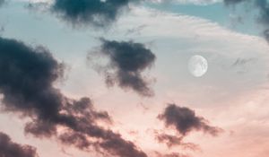 Preview wallpaper clouds, sky, moon