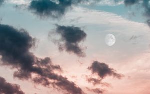 Preview wallpaper clouds, sky, moon