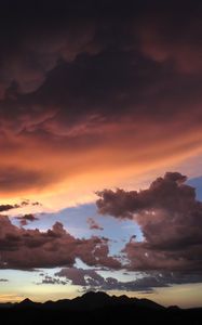 Preview wallpaper clouds, sky, mountains, overcast