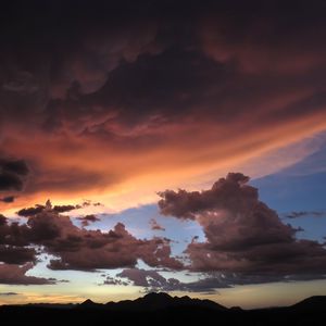 Preview wallpaper clouds, sky, mountains, overcast