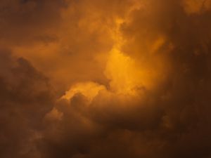 Preview wallpaper clouds, sky, nature, brown