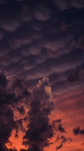 Preview wallpaper clouds, sky, night, dark, porous