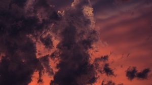 Preview wallpaper clouds, sky, night, dark, porous