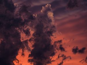Preview wallpaper clouds, sky, night, dark, porous