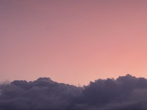 Preview wallpaper clouds, sky, pink, evening
