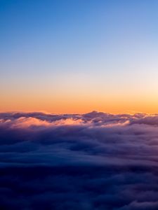 Preview wallpaper clouds, sky, porous, sunset