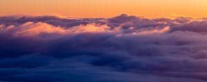 Preview wallpaper clouds, sky, porous, sunset