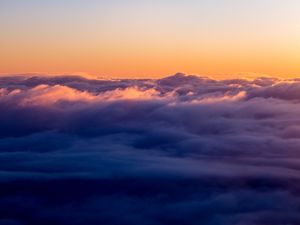 Preview wallpaper clouds, sky, porous, sunset