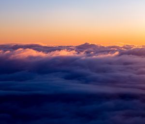 Preview wallpaper clouds, sky, porous, sunset