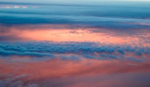 Preview wallpaper clouds, sky, porous, sunlight, sunset, sunrise