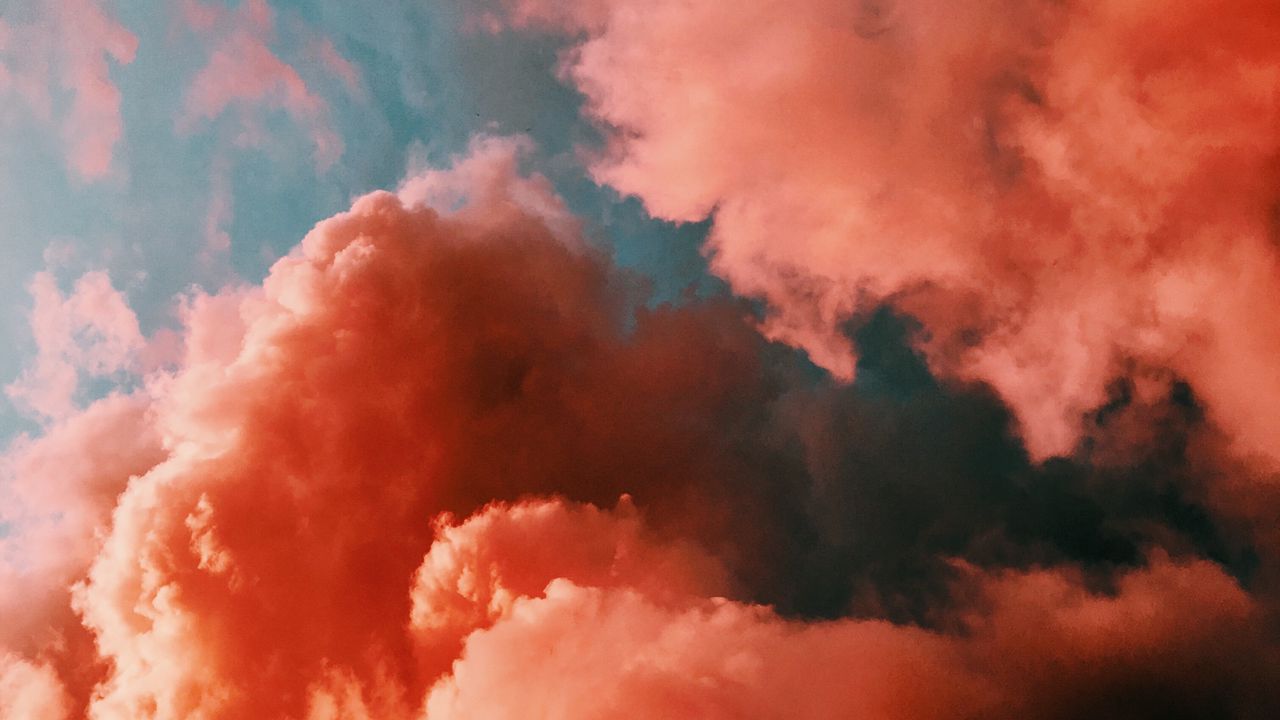 Wallpaper clouds, sky, porous, pink