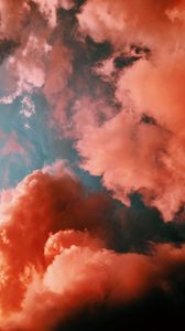 Preview wallpaper clouds, sky, porous, pink
