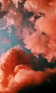 Preview wallpaper clouds, sky, porous, pink