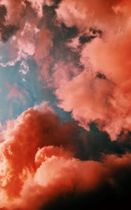 Preview wallpaper clouds, sky, porous, pink