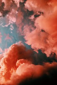 Preview wallpaper clouds, sky, porous, pink