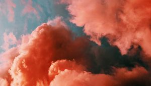 Preview wallpaper clouds, sky, porous, pink