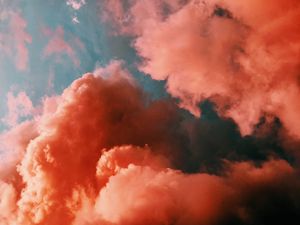 Preview wallpaper clouds, sky, porous, pink