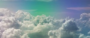 Preview wallpaper clouds, sky, porous, rainbow, light