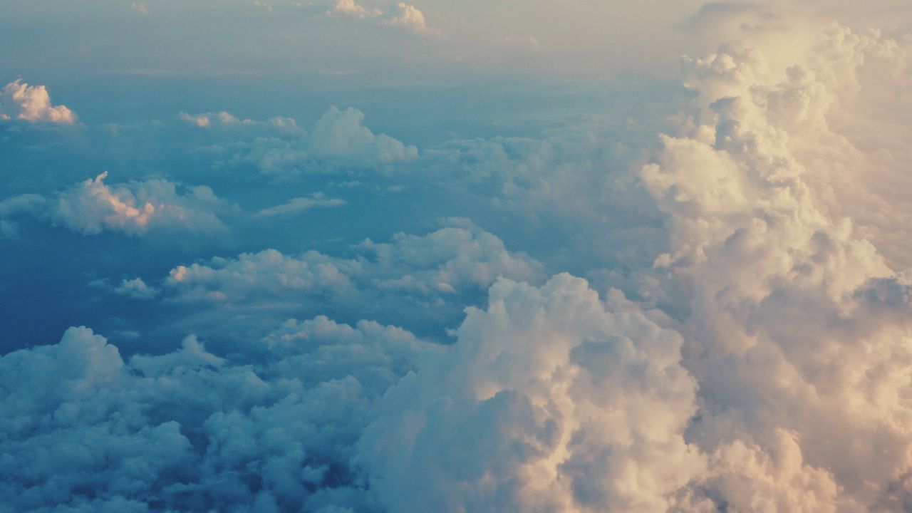 Wallpaper clouds, sky, porous, air, flight