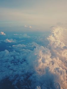 Preview wallpaper clouds, sky, porous, air, flight