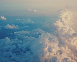 Preview wallpaper clouds, sky, porous, air, flight