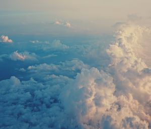 Preview wallpaper clouds, sky, porous, air, flight