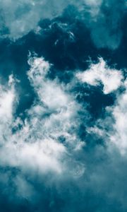 Preview wallpaper clouds, sky, porous, blue, white