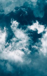 Preview wallpaper clouds, sky, porous, blue, white