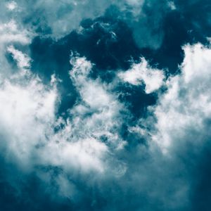 Preview wallpaper clouds, sky, porous, blue, white