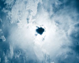 Preview wallpaper clouds, sky, porous, blue
