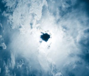 Preview wallpaper clouds, sky, porous, blue