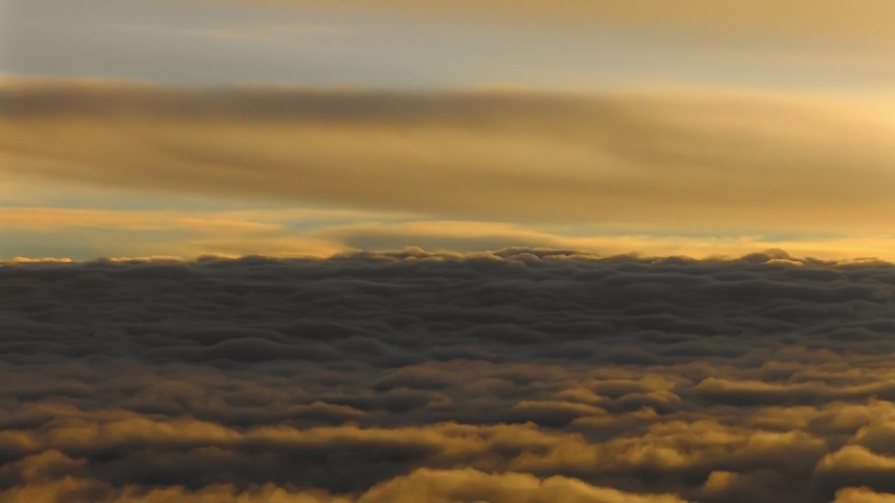 Wallpaper clouds, sky, porous, horizon