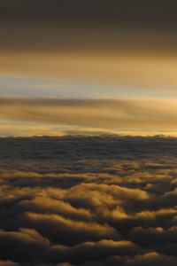 Preview wallpaper clouds, sky, porous, horizon