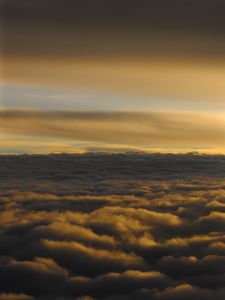 Preview wallpaper clouds, sky, porous, horizon