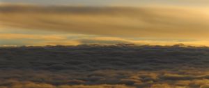 Preview wallpaper clouds, sky, porous, horizon