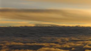 Preview wallpaper clouds, sky, porous, horizon