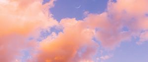 Preview wallpaper clouds, sky, porous, orange