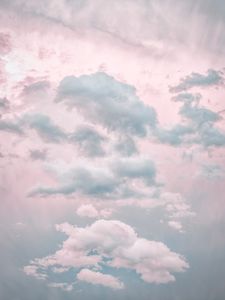 Preview wallpaper clouds, sky, porous, pastel, light