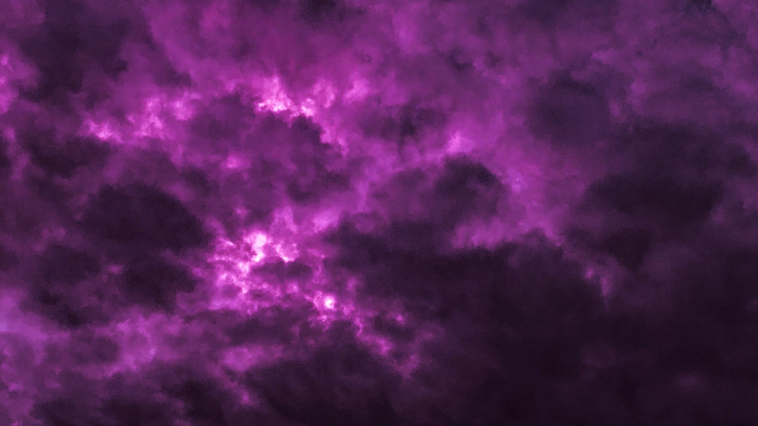 2560x1440 Wallpaper clouds, sky, purple, thick, dark.