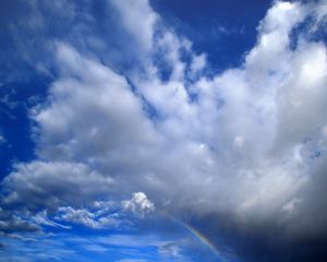 Preview wallpaper clouds, sky, rainbow, utah, national park