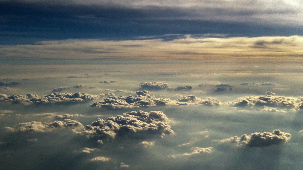 Wallpaper clouds, sky, rays, beautiful