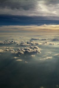 Preview wallpaper clouds, sky, rays, beautiful